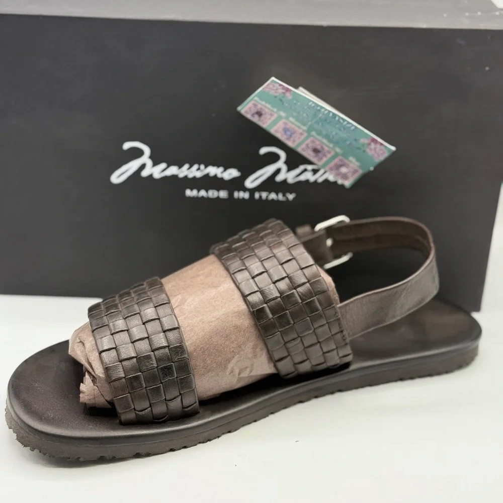 MASSIMO MATTEO WOVEN SLIDE SANDAL (11)‎